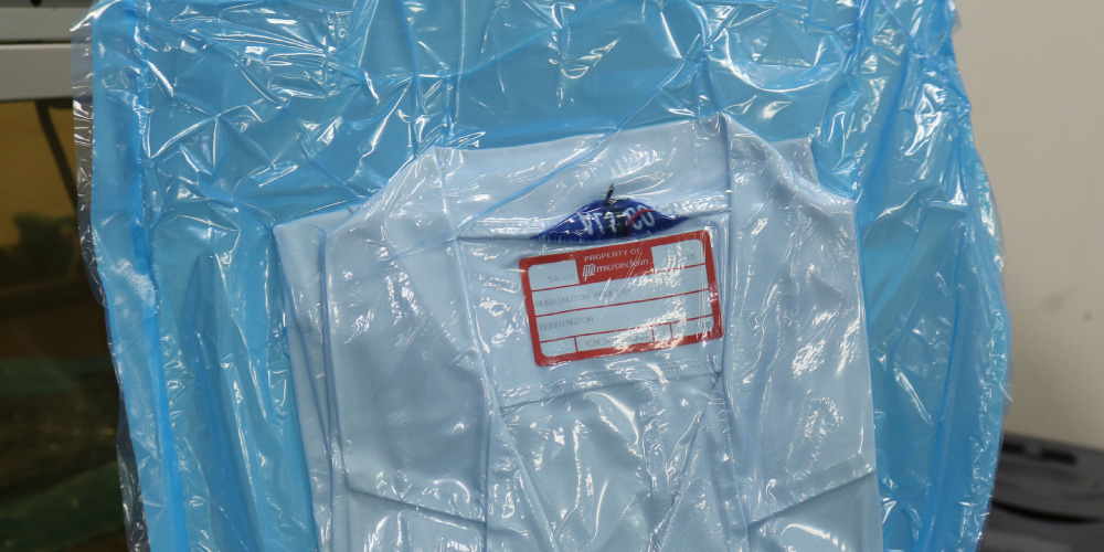 A sterile sealed vacuum packed garment ready for delivery.