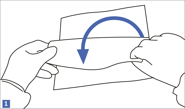 Cleanroom wipes folding illustration 1