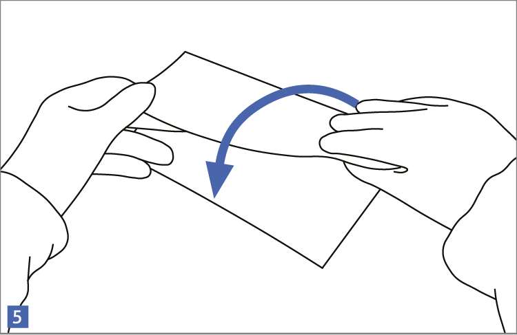 Cleanroom wipes folding illustration 5