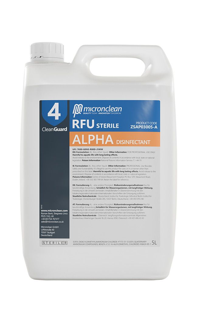 CleanGuard 4 - Alpha 5 Litre RFU - Sterile