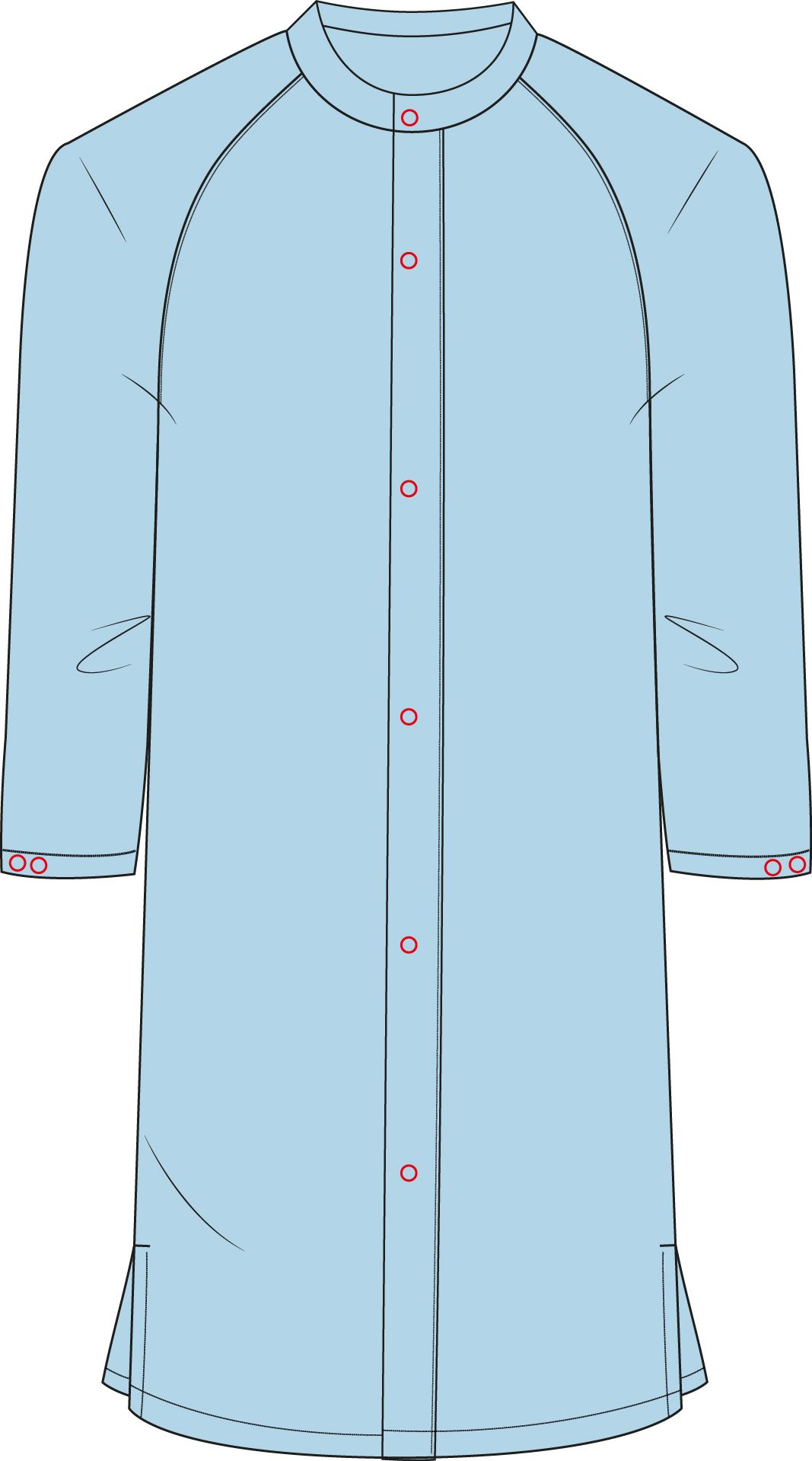 Extra Long Coat with Stud Cuff [IN]