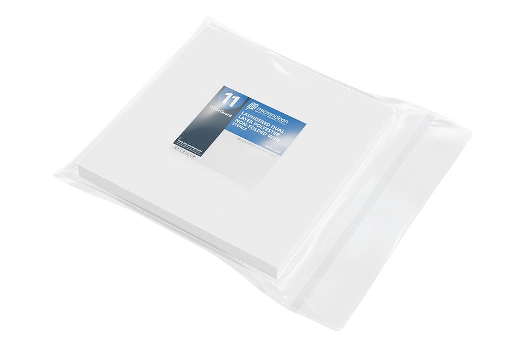 WhiteGuard 11 - Laundered Dual Layer Polyester Wipes - Sterile [ROW]