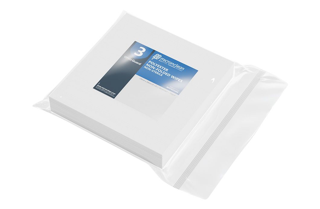 WhiteGuard 3 - Laundered Polyester Wipes - Non-Sterile