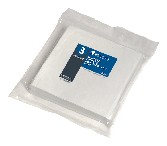 WhiteGuard 3 - Laundered Polyester Wipes - Sterile [ROW]