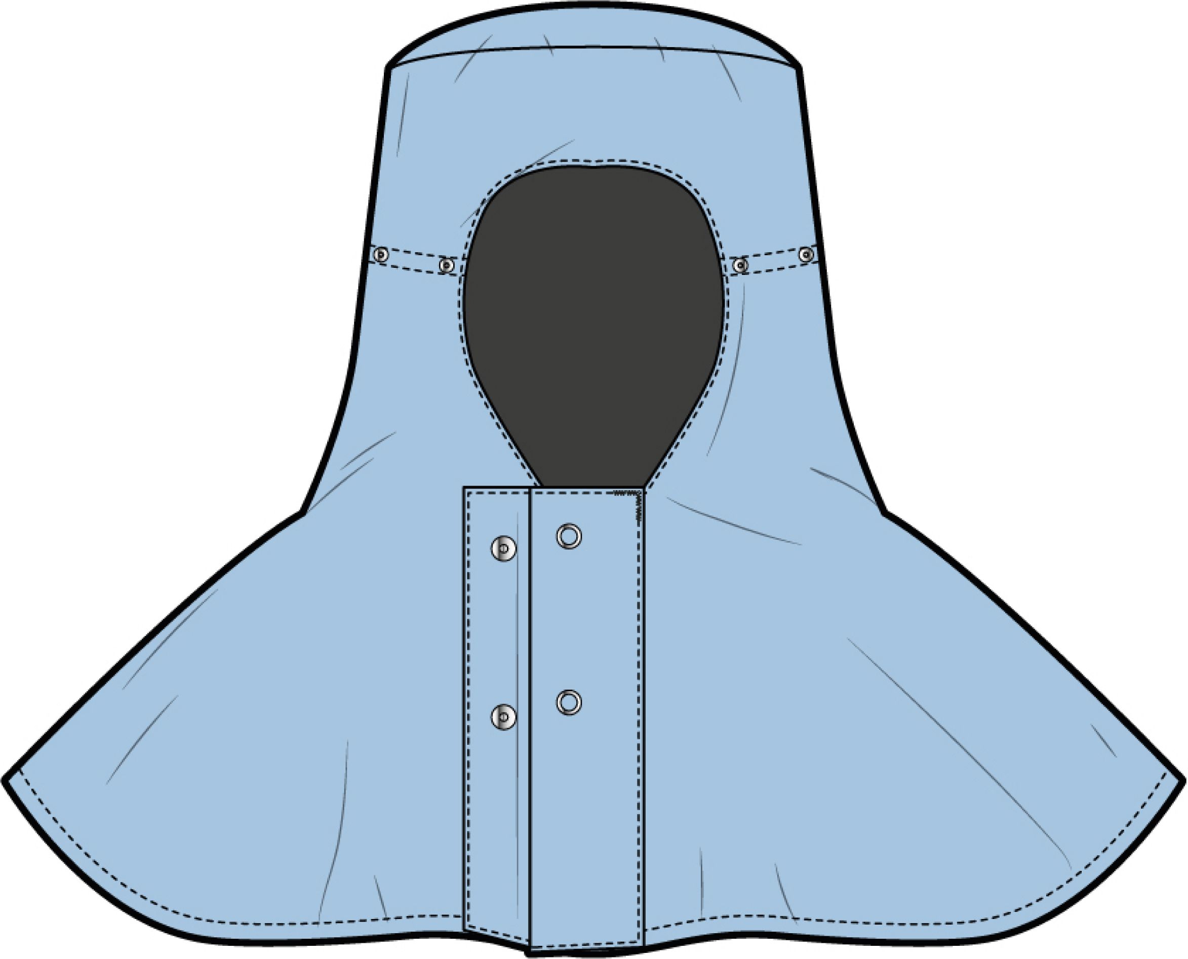ESD Cleanroom Hood (with studs for facemask attachment)