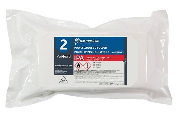 VeriGuard 2 - IPA Polycellulose C-Folded Pouch Wipe - Non-sterile [ROW]