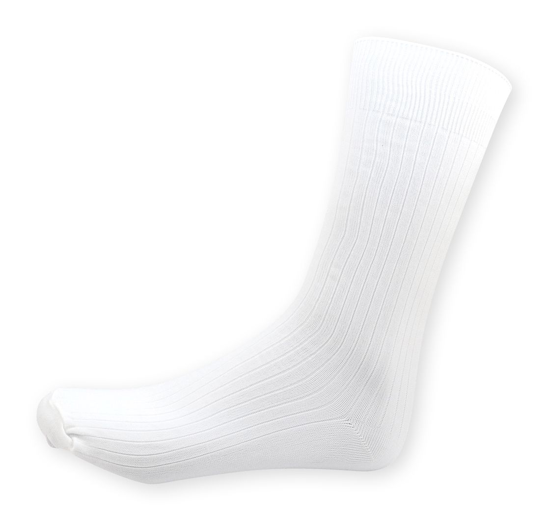 White Polyester Cleanroom Sock One Size Non-sterile [ROW]