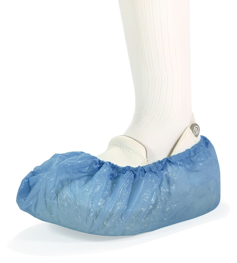 TuffGuard 2 Heavy Duty Polythene 16” Overshoe Blue Non-sterile